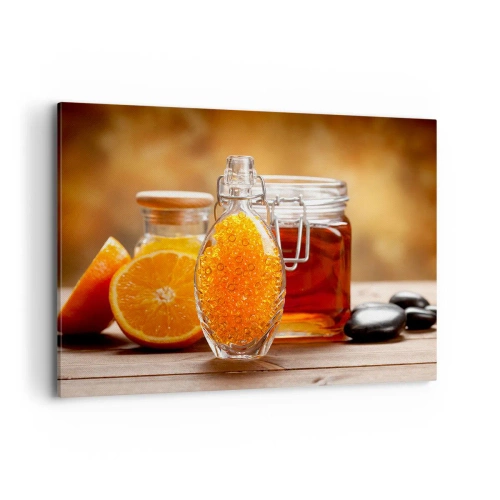 Lærredstryk - Billede på lærred - Solrige smags- og aromastoffer - 100x70 cm