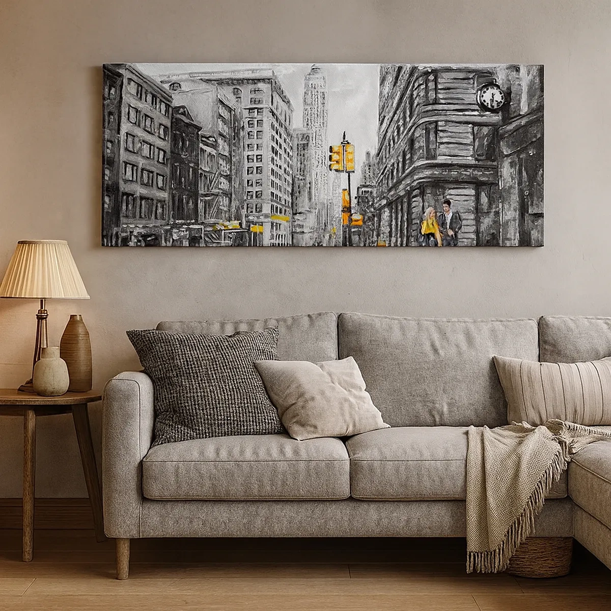 Lærredstryk - Billede på lærred - En fortælling fra New York - 30x30 cm