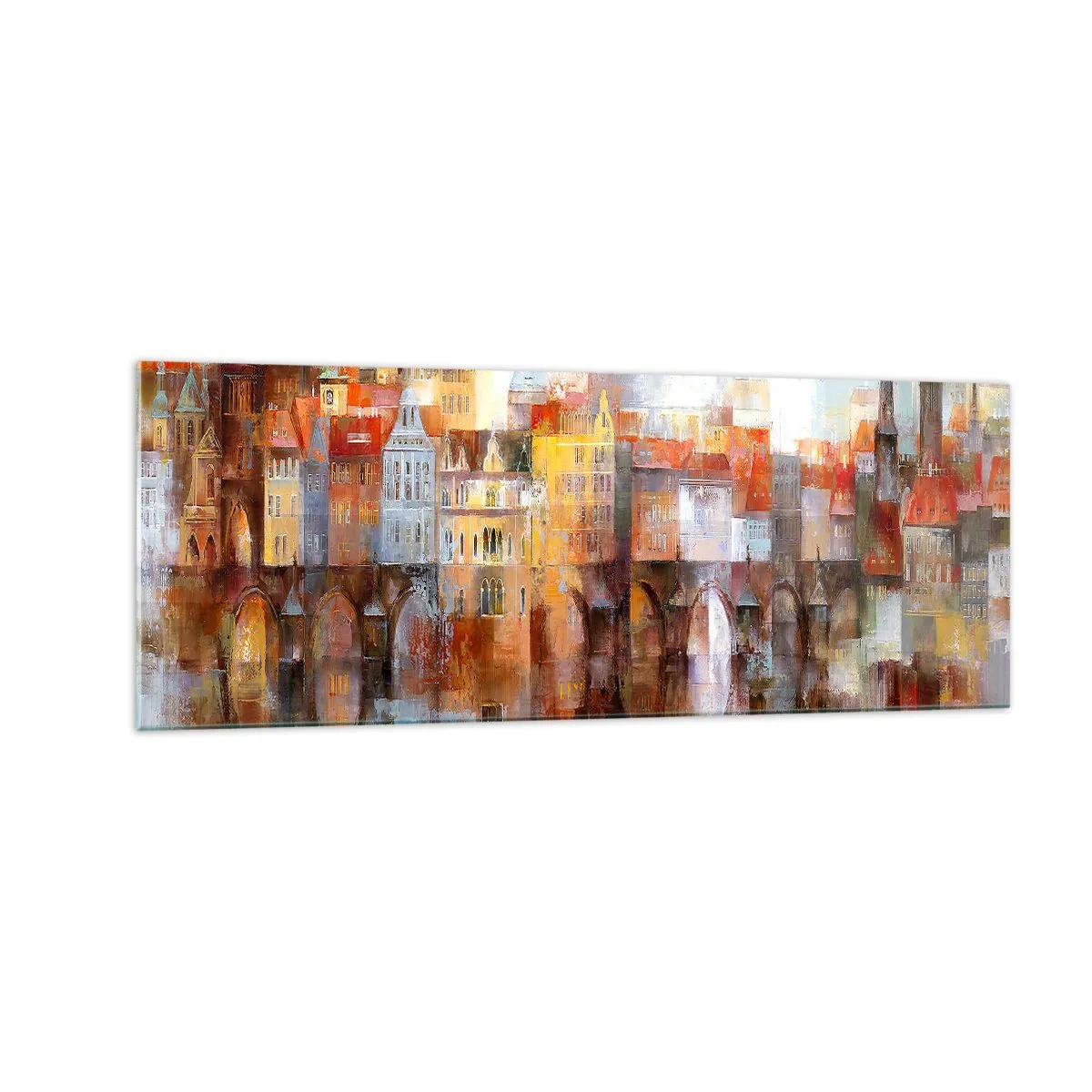 Billede på glas - Under broen også smuk - 140x50 cm