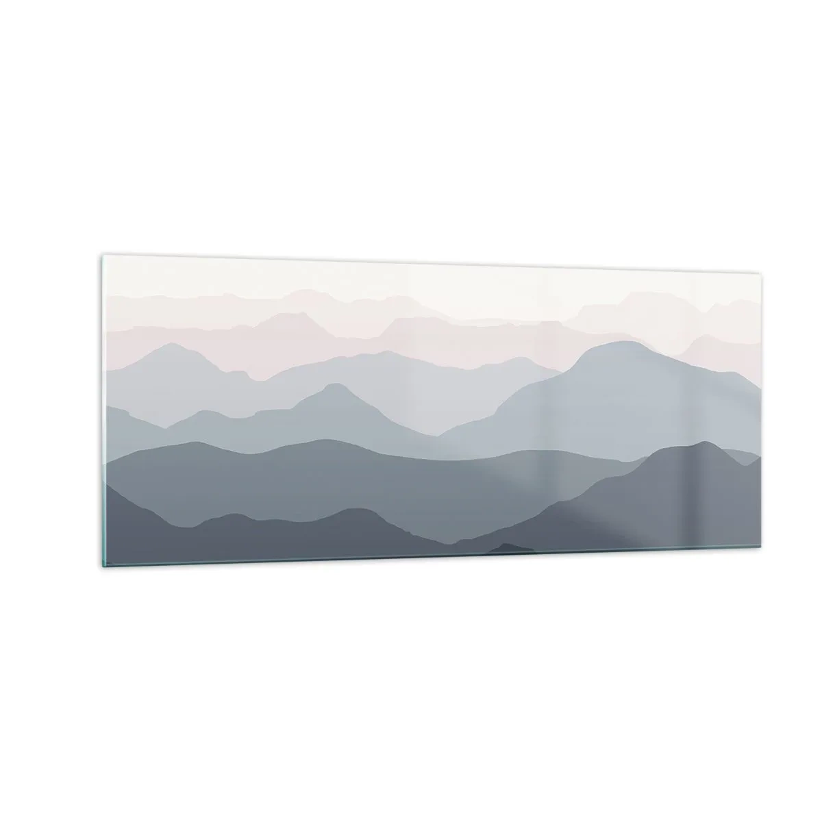 Billede på glas - Bølger af bjerge - 100x40 cm