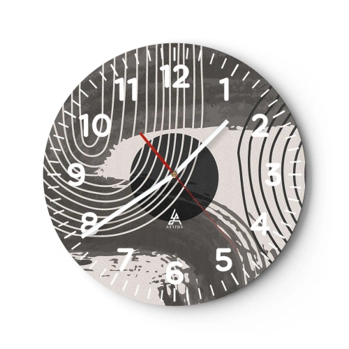 Vægur, Uret - Oval vinder - 40x40 cm