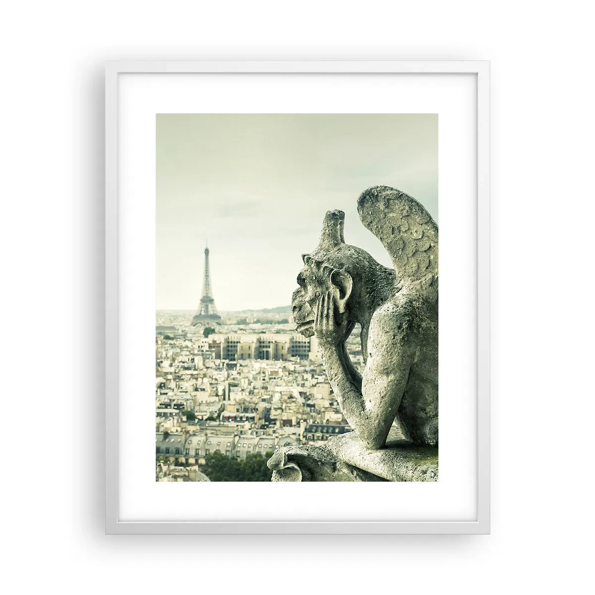 Plakat i hvid ramme - Parisisk chat - 40x50 cm