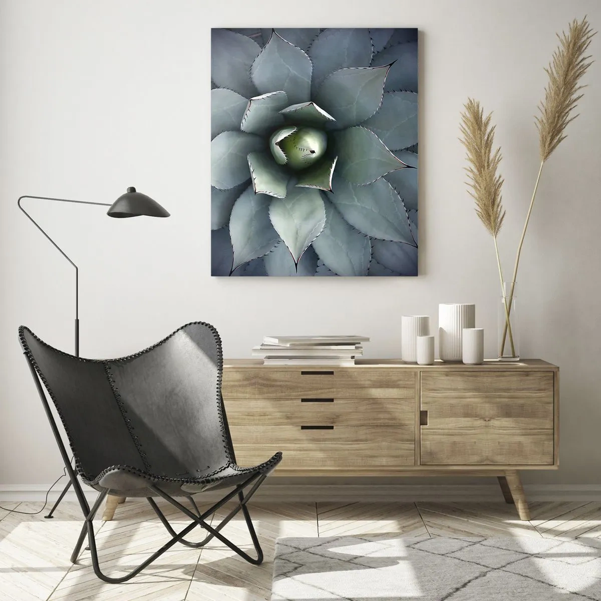Billede på glas - Lokkemad og advarsler - 50x70 cm