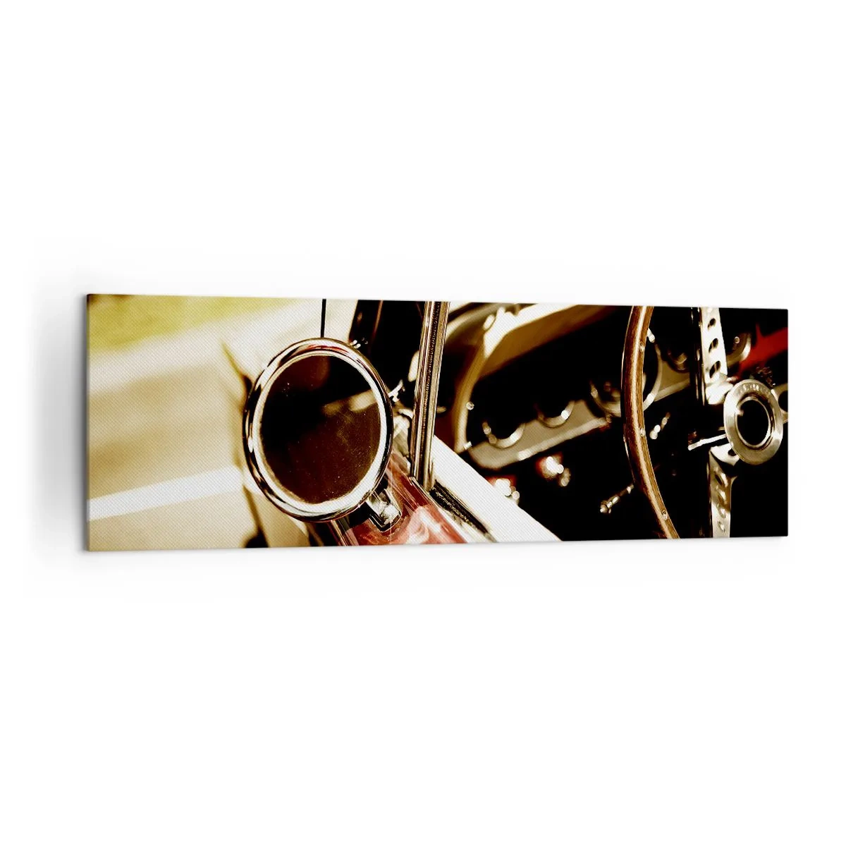 Lærredstryk - Billede på lærred - En bil med sjæl - 160x50 cm