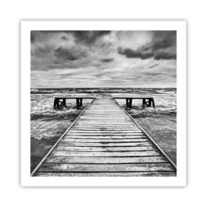 Plakat - Jeg venter på, at vinden blæser væk... - 60x60 cm