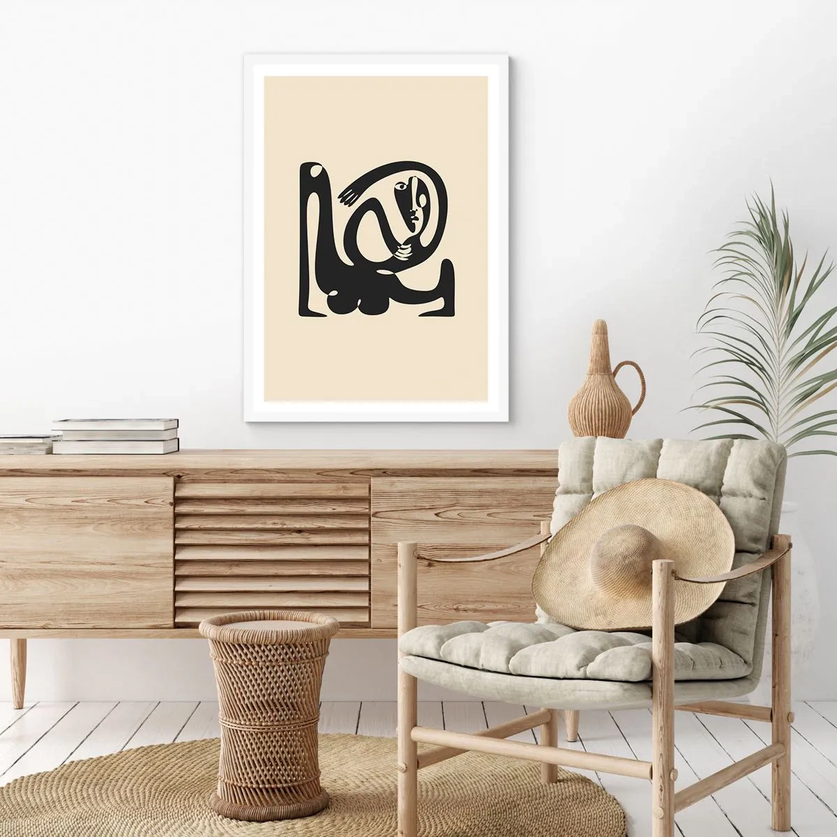 Plakat i hvid ramme - Næsten Picasso - 61x91 cm