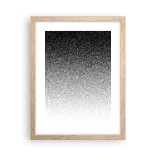 Plakat i ramme af lyst egetræ - På vej mod lyset - 30x40 cm