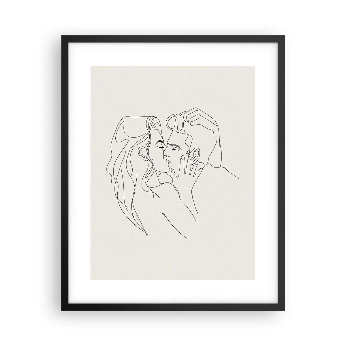 Plakat i sort ramme - Forviklet i følelser - 40x50 cm