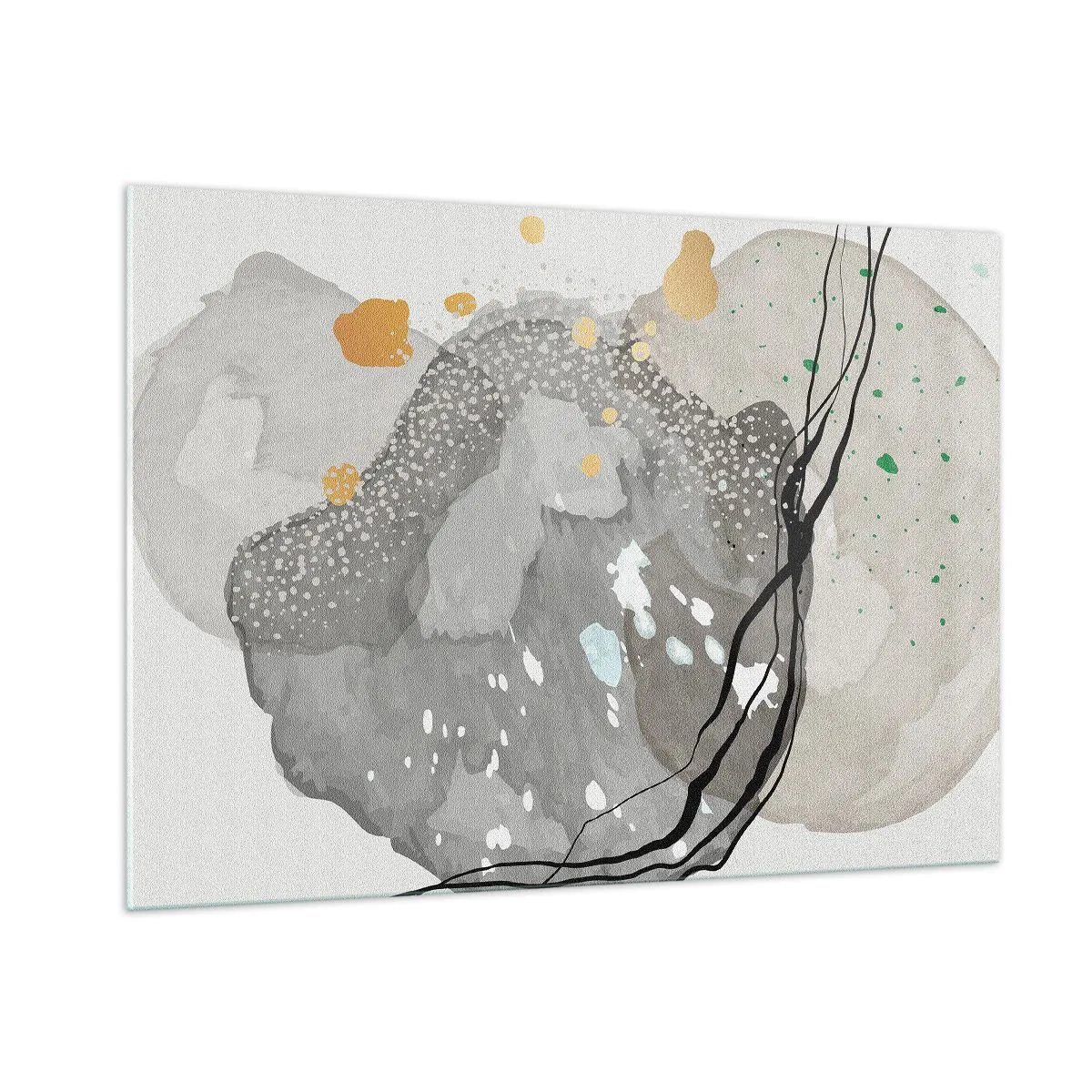 Billede på glas - Organisk komposition - 100x70 cm