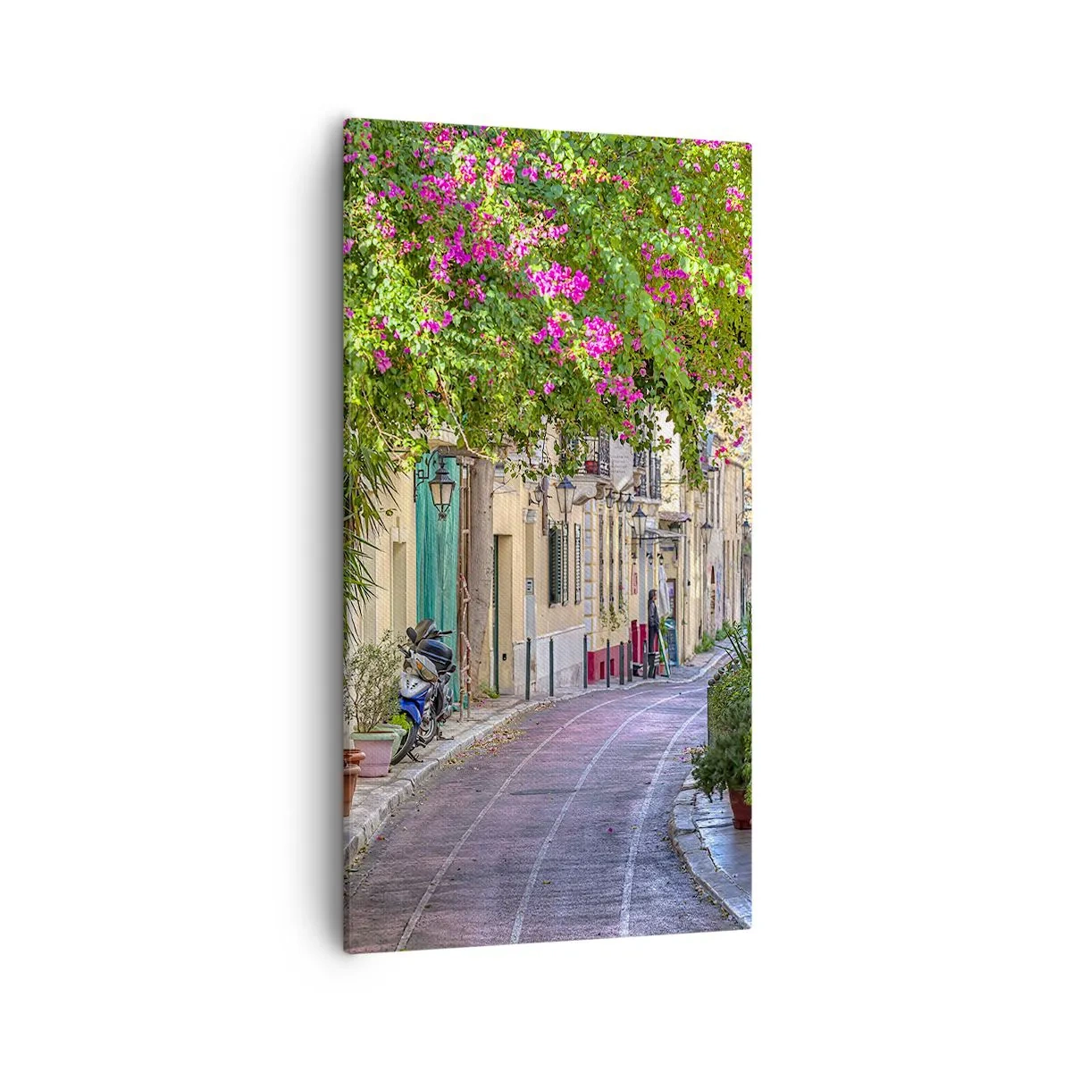 Lærredstryk - Billede på lærred - En blomstrende gyde - 55x100 cm