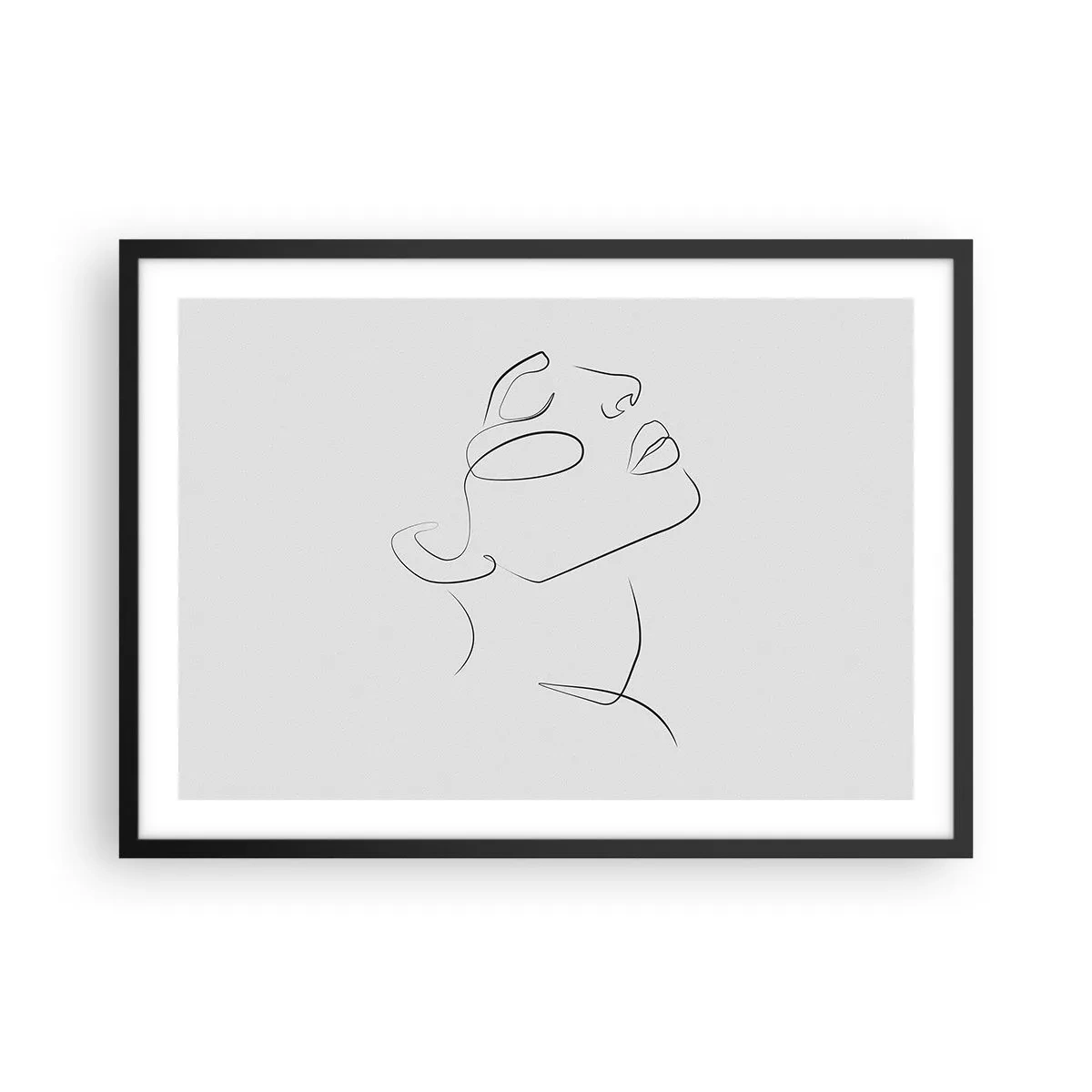 Plakat i sort ramme - En drømmes slyngninger - 70x50 cm