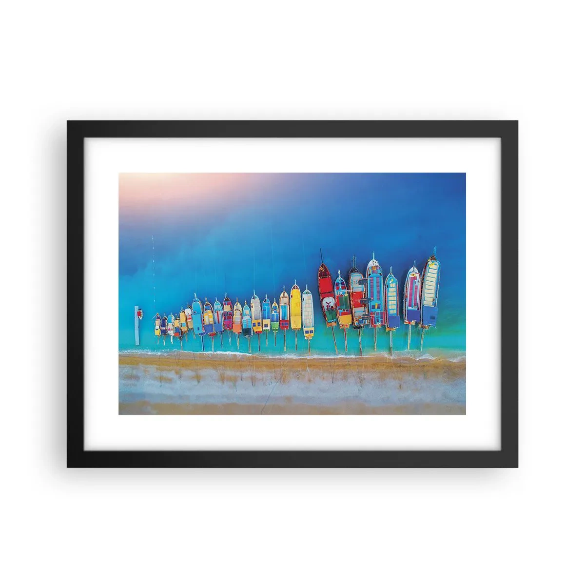 Plakat i sort ramme - Fra et fugleperspektiv - 40x30 cm