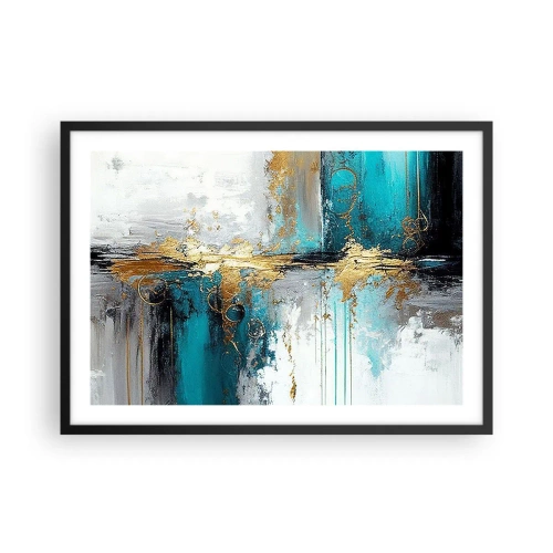 Plakat i sort ramme - Alting flyder - 70x50 cm