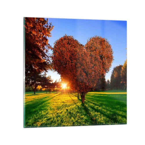 Billede på glas - Og hvordan man ikke kan elske efteråret - 40x40 cm