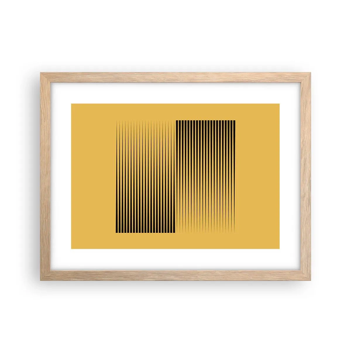 Plakat i ramme af lyst egetræ - Modsætningernes kvadrat - 40x30 cm
