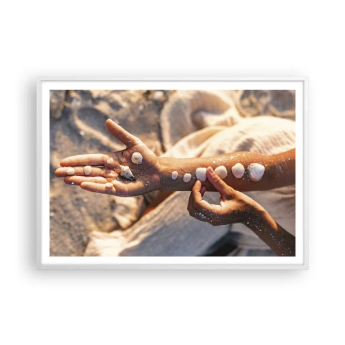 Plakat i hvid ramme - Skønhed inden for rækkevidde - 100x70 cm