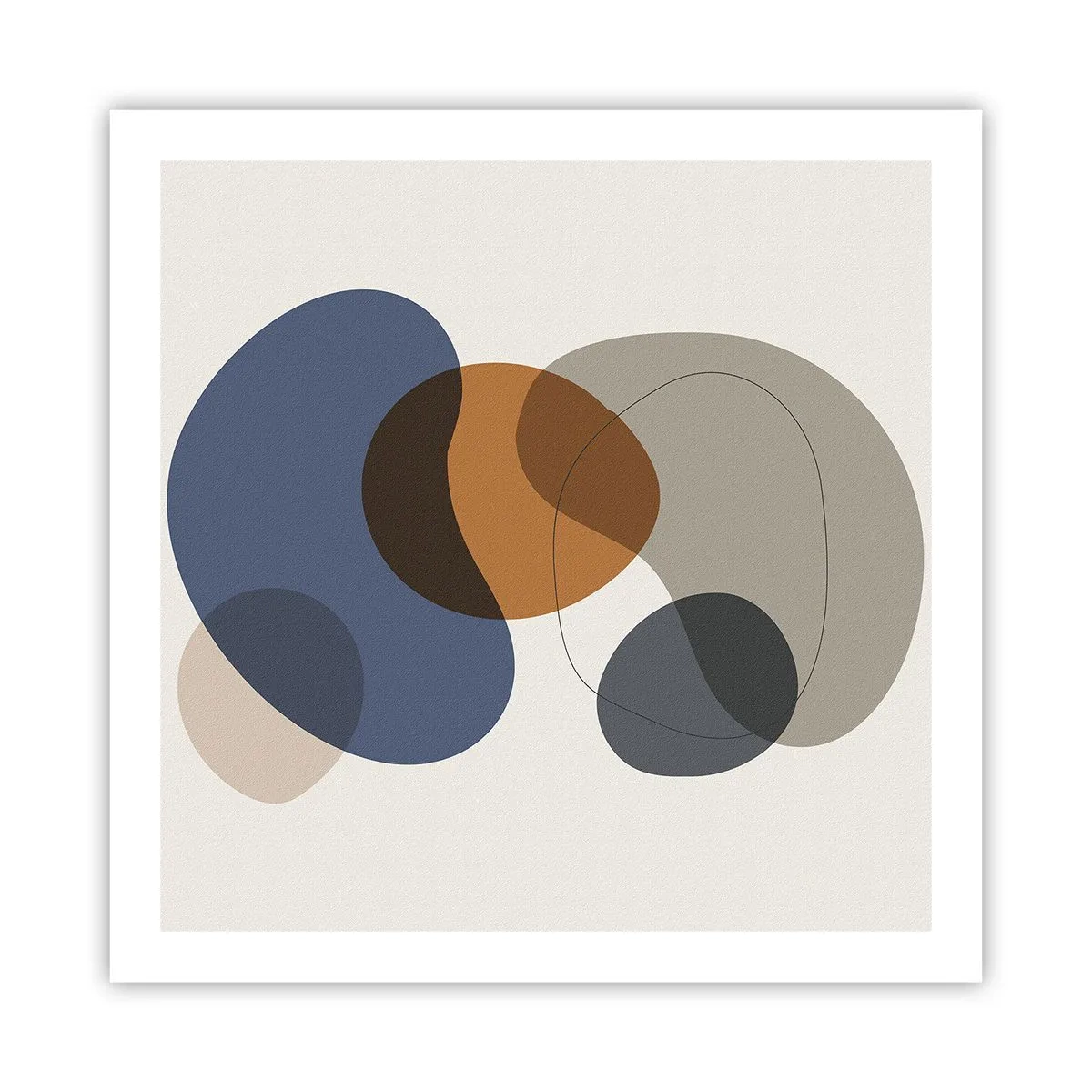 Plakat - Dråber af farve - 60x60 cm