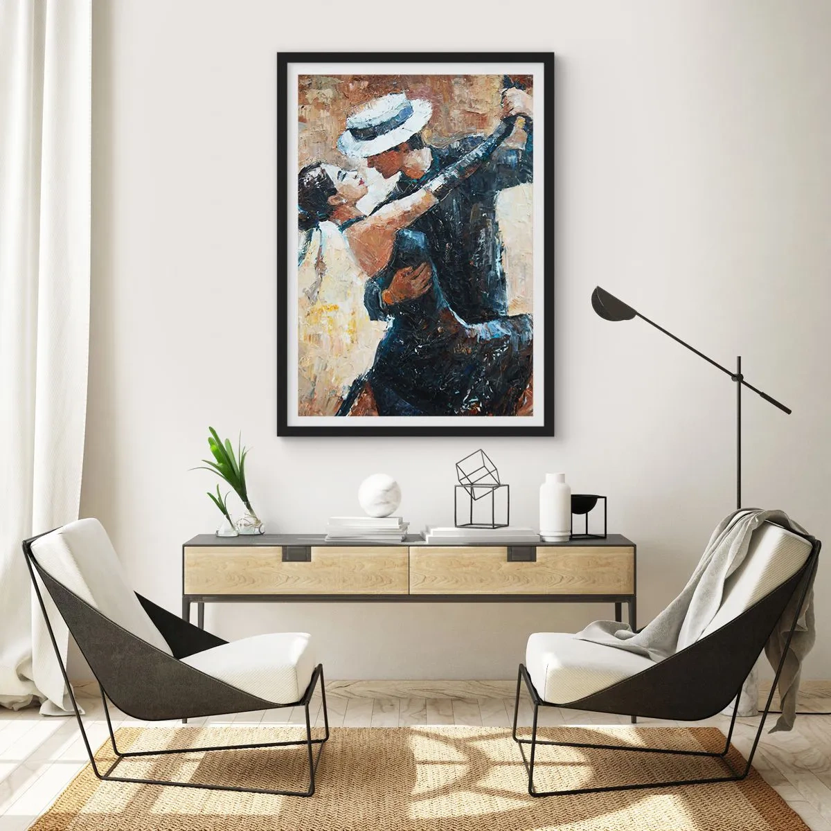 Plakat i sort ramme - A la Rudolf Valentino - 40x50 cm