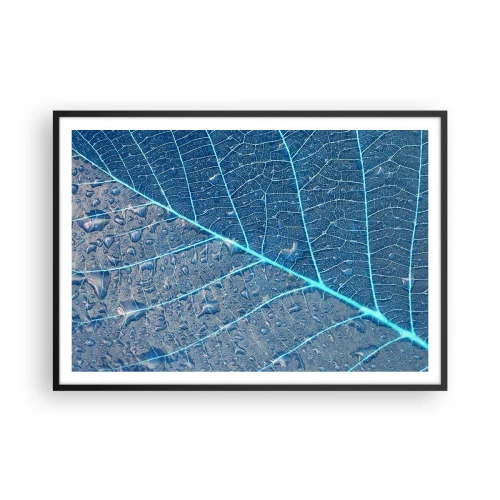 Plakat i sort ramme - Livet i det blå - 100x70 cm