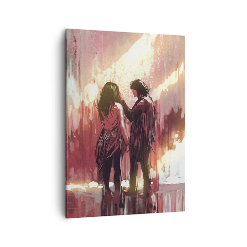 Lærredstryk - Billede på lærred - Kærlighedens evige skuespil - 50x70 cm