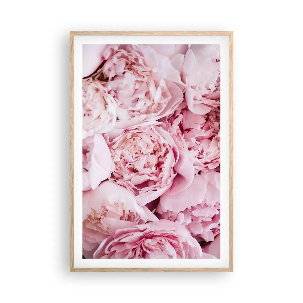 Plakat i ramme af lyst egetræ - Hyggeligt og velduftende - 61x91 cm