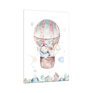 Billede på glas - Vi er snart tilbage! - 80x120 cm