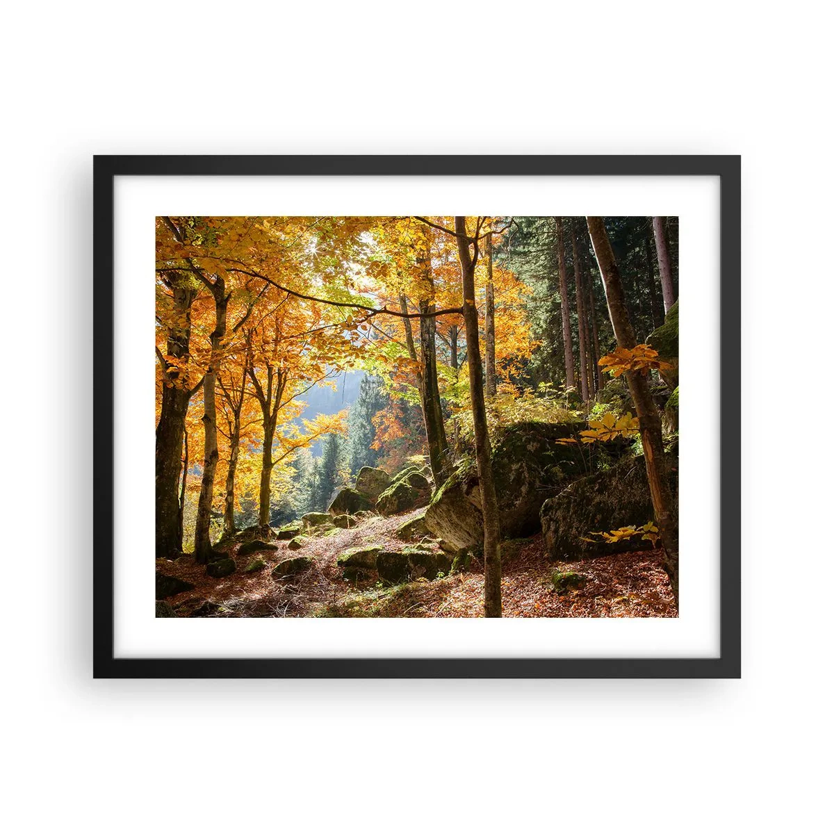 Plakat i sort ramme - Tid til at slappe af - 50x40 cm