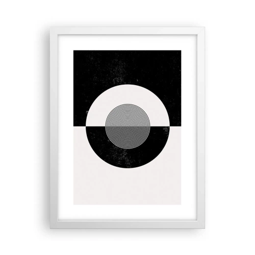 Plakat i hvid ramme - Harmoni i sort og hvidt - 30x40 cm