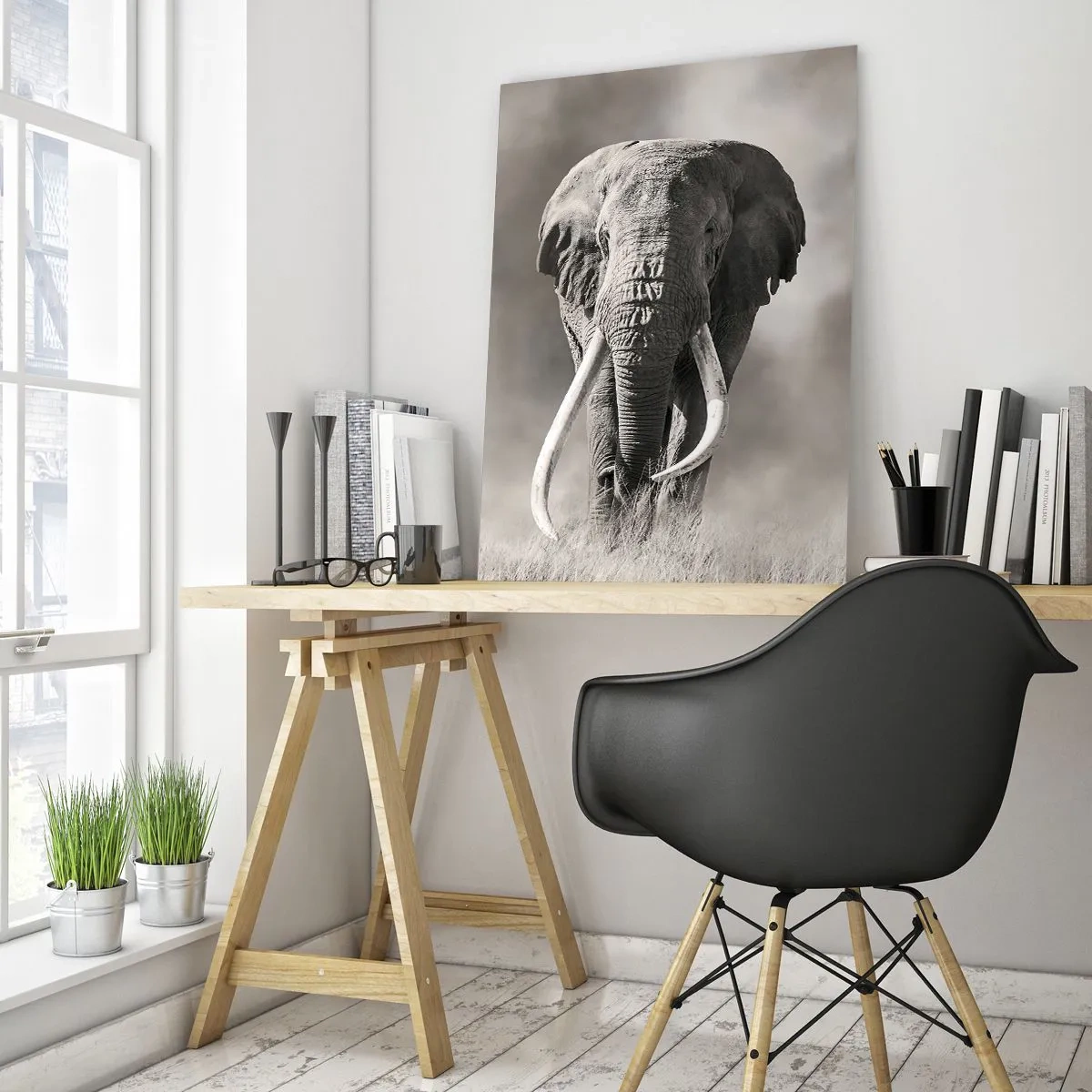 Billede på glas - Afrikansk patriark - 70x100 cm