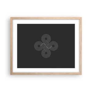 Plakat i ramme af lyst egetræ - I den keltiske ånd - 50x40 cm