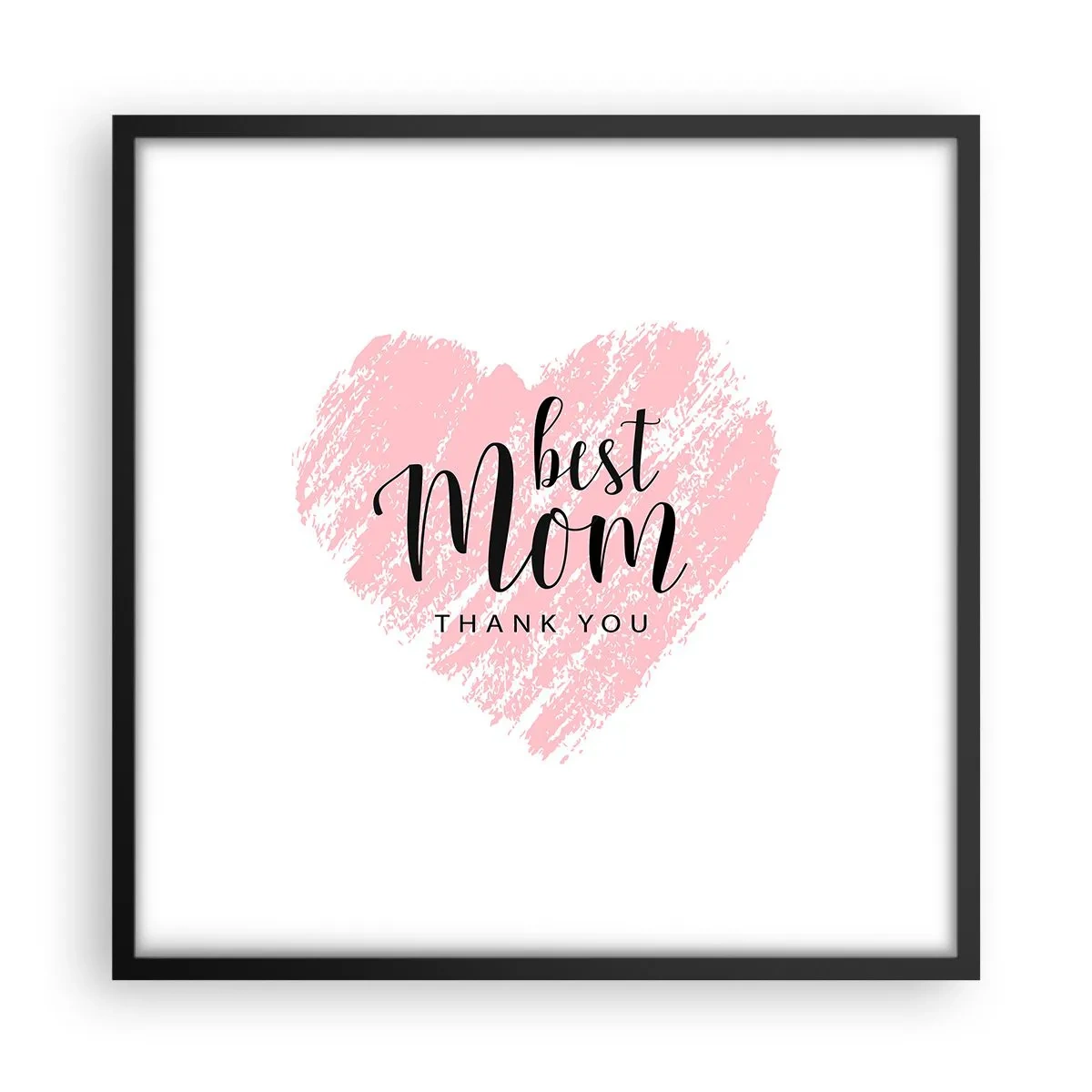 Plakat i sort ramme - Altid det rette øjeblik - 50x50 cm