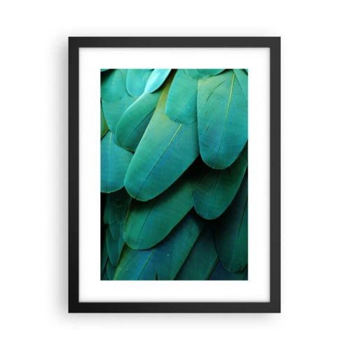 Plakat i sort ramme - Papegøjenaturens præcision - 30x40 cm