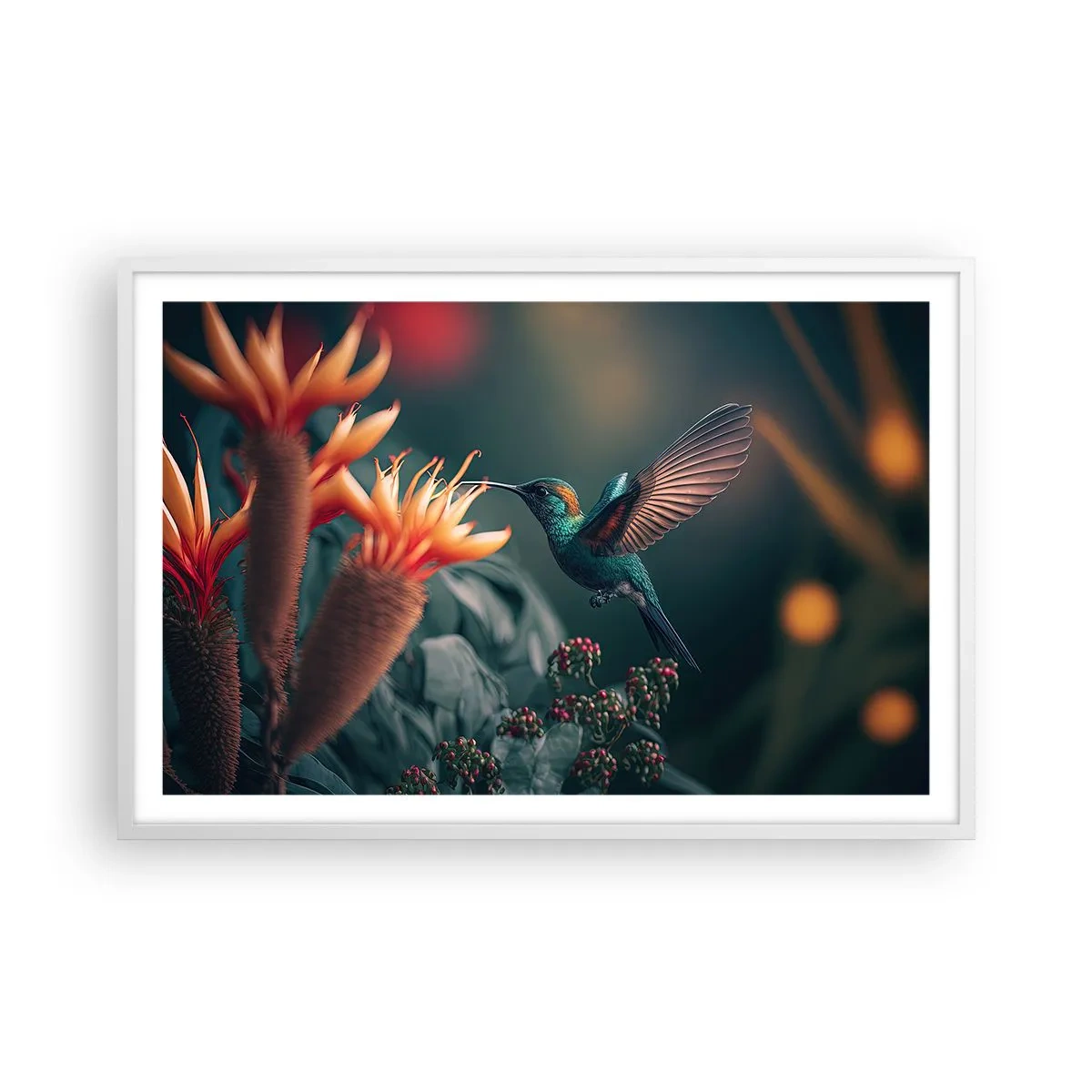 Plakat i hvid ramme - Et virkelig farverigt liv - 91x61 cm