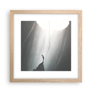 Plakat i ramme af lyst egetræ - Der er altid en vej ud - 30x30 cm