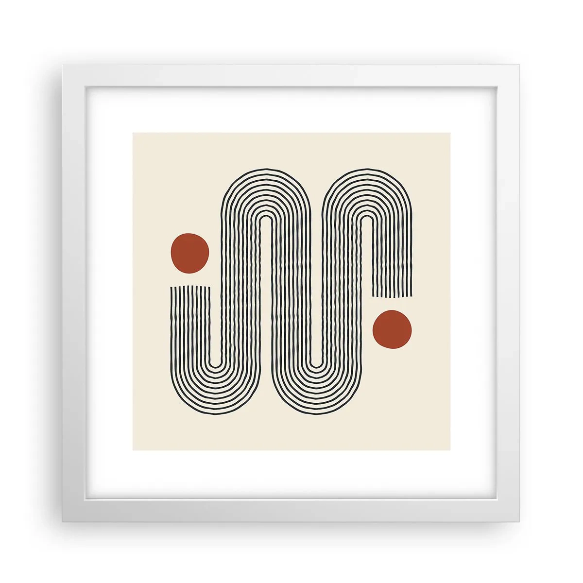 Plakat i hvid ramme - Fra start til slut - 30x30 cm