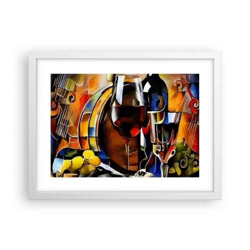 Plakat i hvid ramme - Og verden bliver mere farverig - 40x30 cm