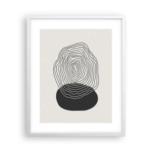 Plakat i hvid ramme - Varighed og vibration - 40x50 cm