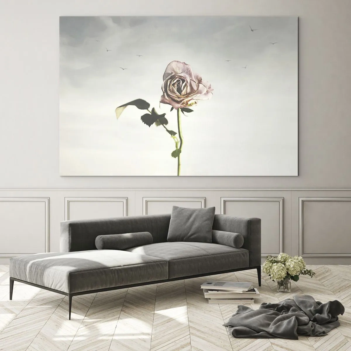 Billede på glas - Velkomst til foråret - 120x80 cm