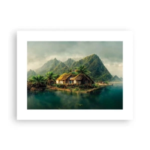 Plakat - Tropisk paradis - 40x30 cm