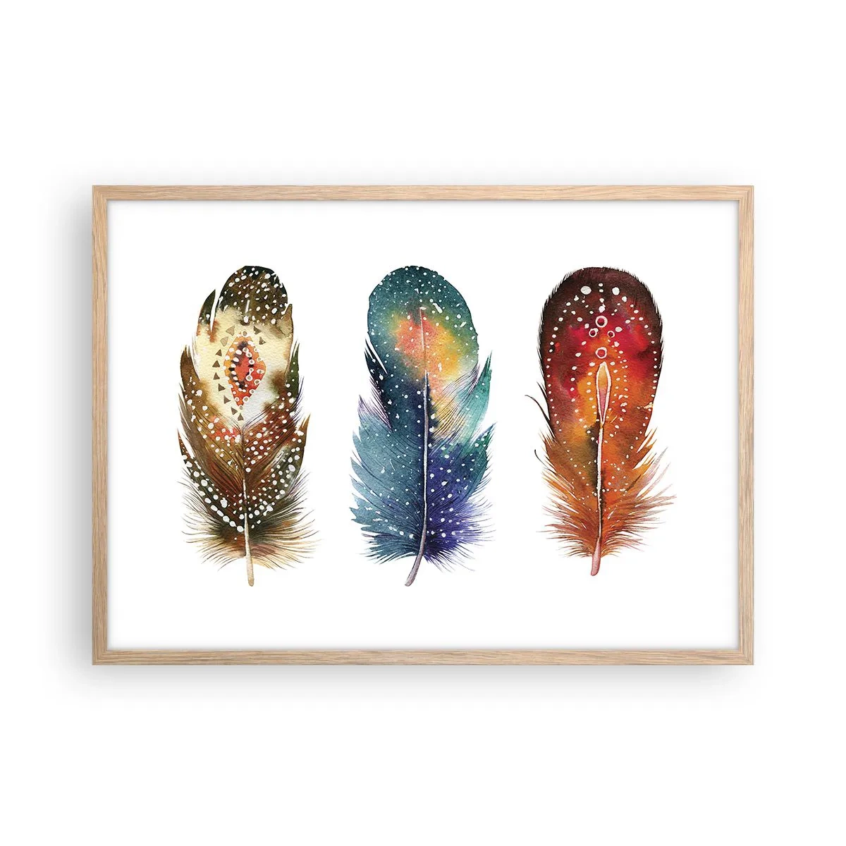 Plakat i ramme af lyst egetræ - Ritualer, ordinancer, mysterier - 70x50 cm