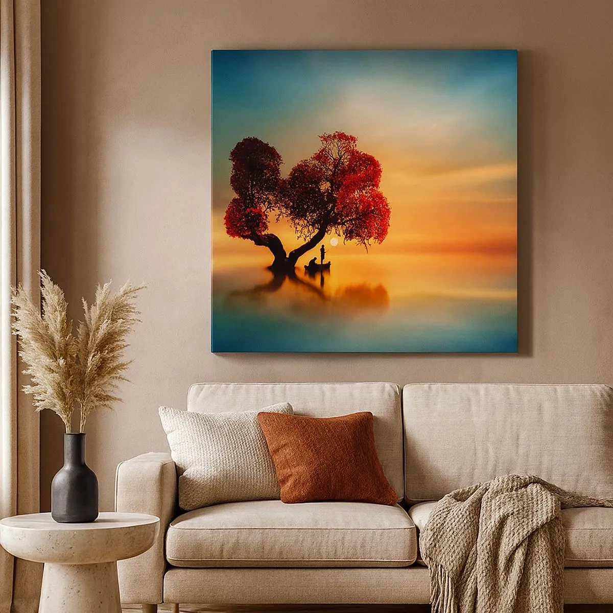 Lærredstryk - Billede på lærred - Fjern og tavs verdensløshed - 30x30 cm