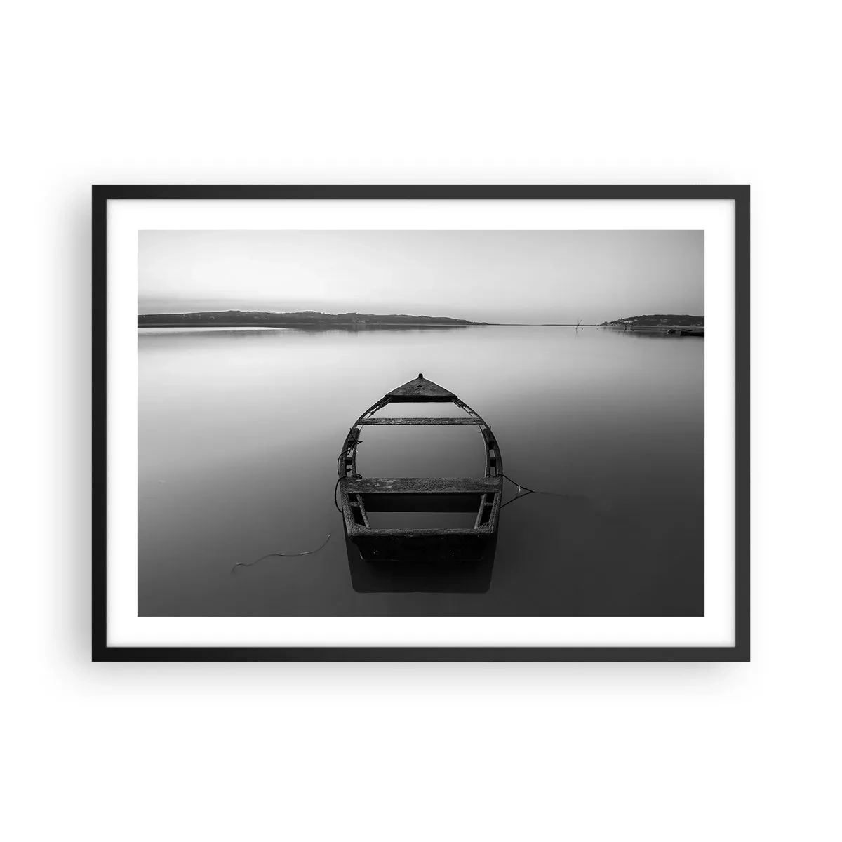 Plakat i sort ramme - Længsel og melankoli - 70x50 cm
