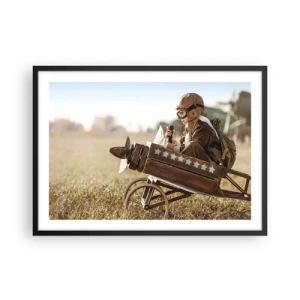 Plakat i sort ramme - Start mod drømmen - 70x50 cm
