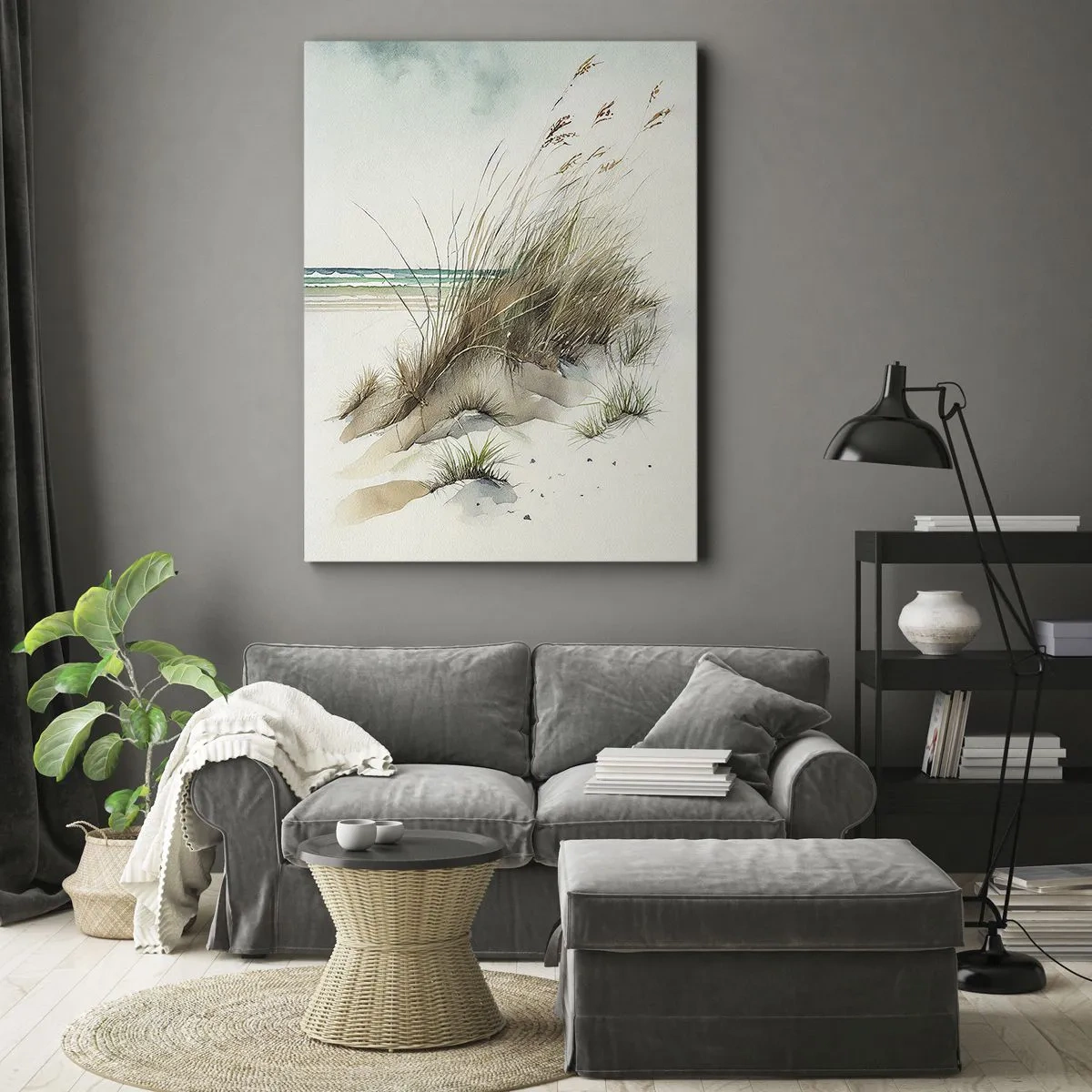 Lærredstryk - Billede på lærred - Pakket ind i sand - 50x70 cm