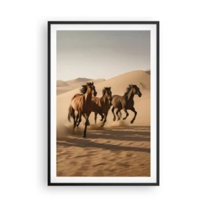 Plakat i sort ramme - Fri som vinden - 61x91 cm