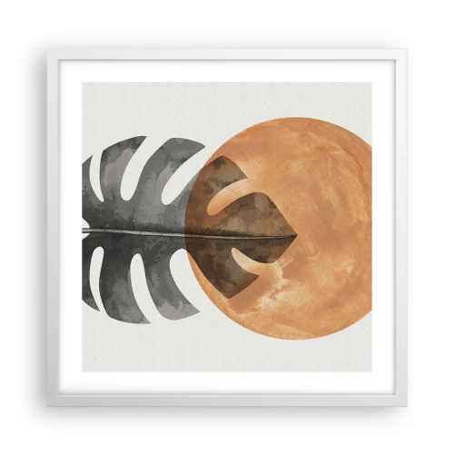 Plakat i hvid ramme - Altid solen - 50x50 cm