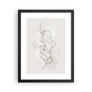 Plakat i sort ramme - Omfavnet i en omfavnelse - 30x40 cm
