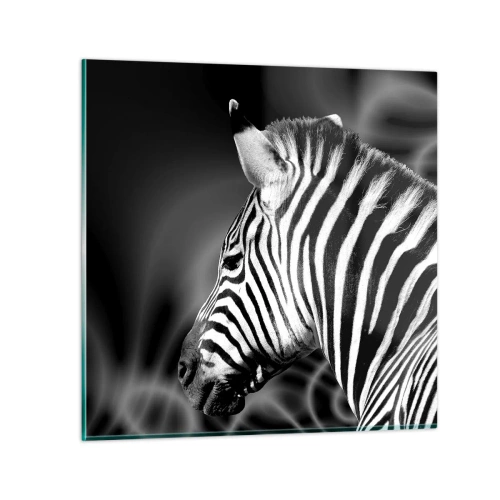 Billede på glas - Hvid er hvid og sort er sort - 70x70 cm