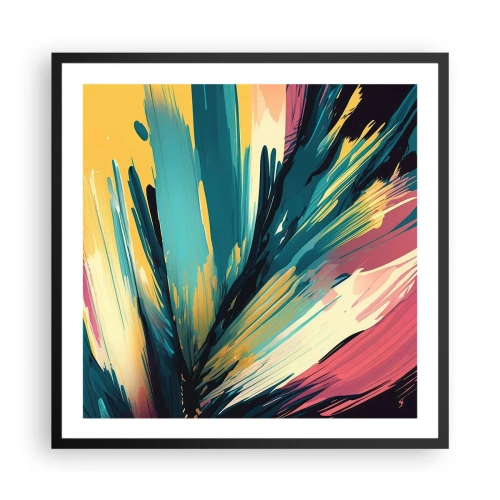Plakat i sort ramme - Komposition - en eksplosion af glæde - 60x60 cm