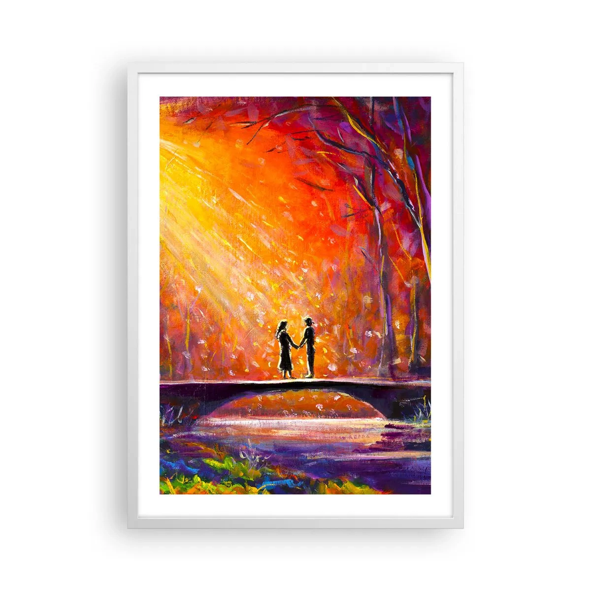 Plakat i hvid ramme - Himlen elsker dem også - 50x70 cm